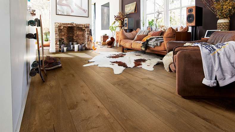 MEISTER Lindura pavimento in legno HD 400 - 08903 Rovere autentico grigio oliva texture vintage, oliato naturale 2200 x 270 x 11 mm (500213-2200270-08903)