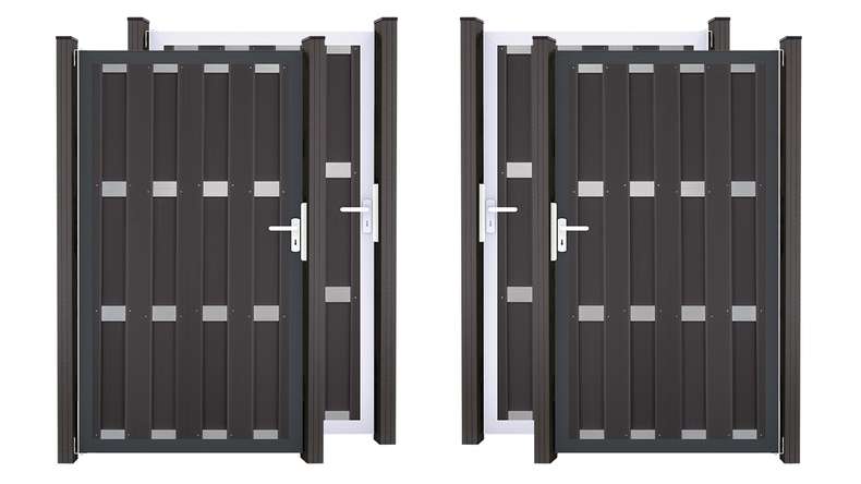 planeo Gardence Premade - Cancello BPC antracite 100 x 180 x 4 cm
