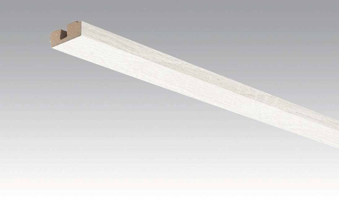 Battiscopa MEISTER battiscopa a soffitto finiture rovere bianco opaco 4069 - 2380 x 40 x 15 mm (200032-2380-04069)