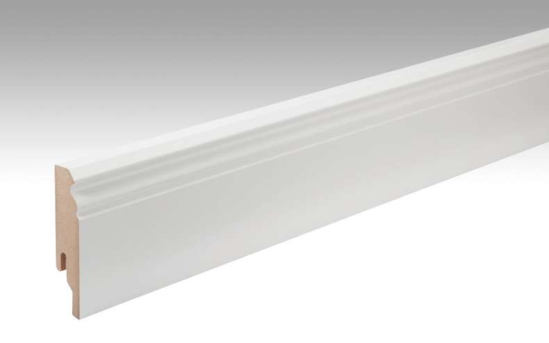 Battiscopa MEISTER Bianco verniciabile DF 2222 - 2380 x 80 x 18 mm (200001-2380-02222)