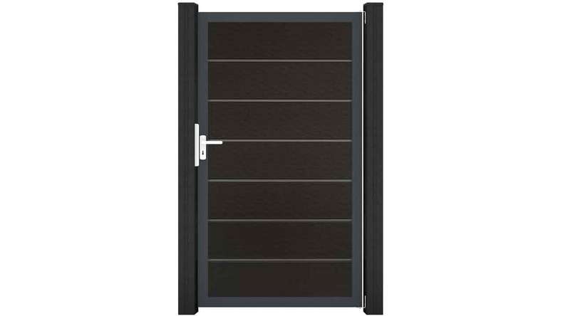planeo Gardence Deluxe - Porta universale BPC Nero co-ex con antracite telaio in alluminio 180x150x4cm