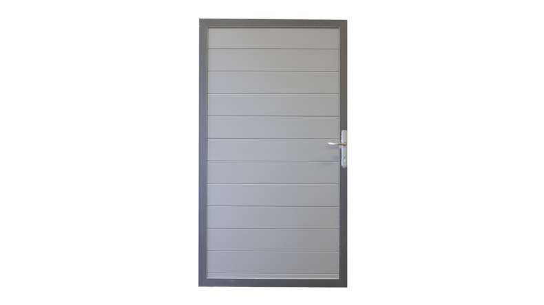 planeo Gardence Metallic - Porta Universale Grigio argento con telaio in alluminio antracite