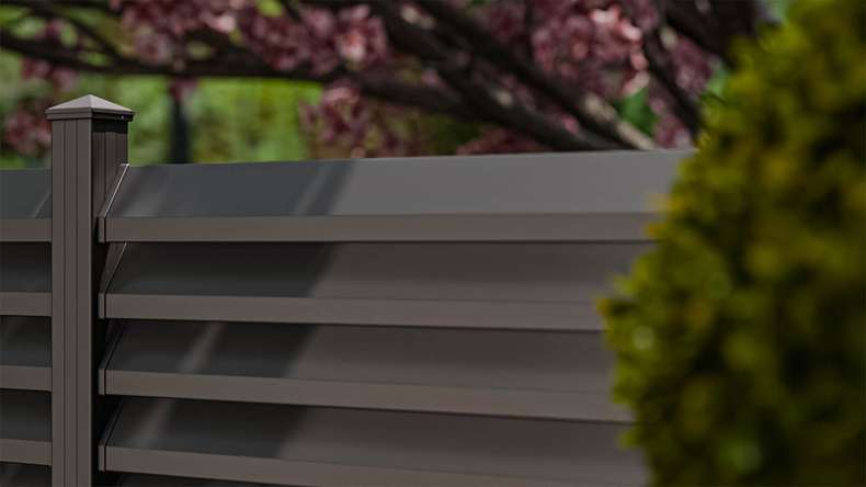 planeo Gardence Metallic Rhombus - Recinzione da giardino in alluminio quadrata antracite | DB703