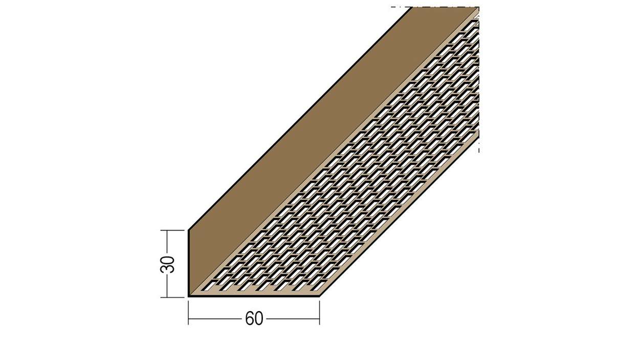 Profilo angolare di ventilazione planeo Protect - LÜW 30x60x2500mm bianco
