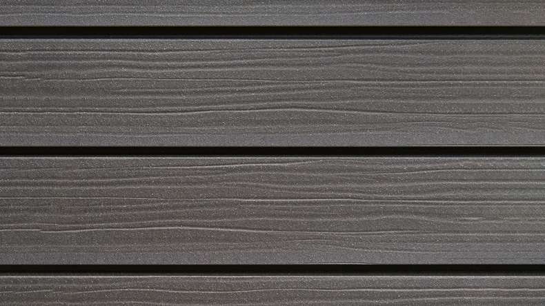 planeo Fassado - Rivestimento facciata a fasce romboidale WPC Prime grigio lava XL 4 m