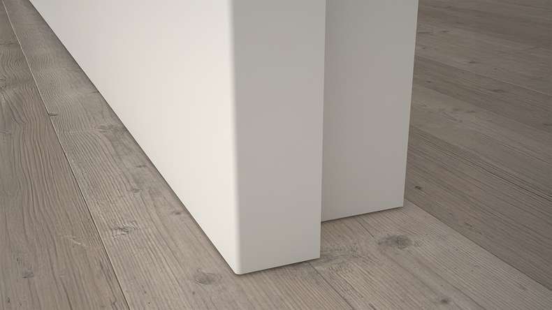 porta interna planeo design VELA Kado 3O laccato bianco 9010 bordo angolare | laccato - 1985 x 610|735|860|985 mm