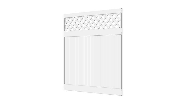 planeo Privara - Picchetto in PVC bianco con traliccio - resistente ai raggi UV | 177 x 178 cm