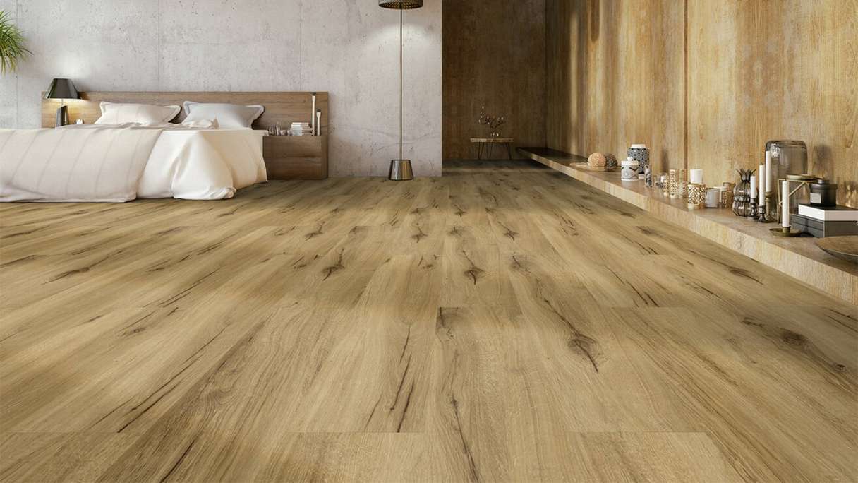Gerflor Klick Vinyl - Senso Premium Rigid Acoustic Bambi fauve | Isolamento acustico integrato (40441629)