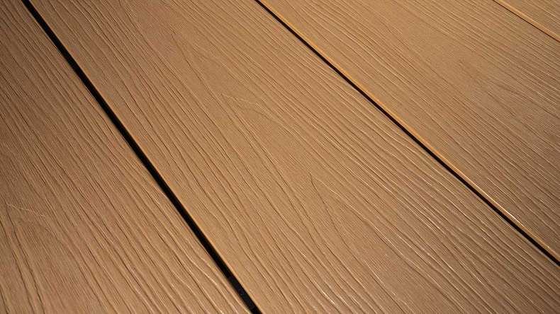 planeo MAXLine Nature - Pannello per decking XL rivestito in WPC CoEx camera cava - sabbia 3m strutturato/liscio spazzolato