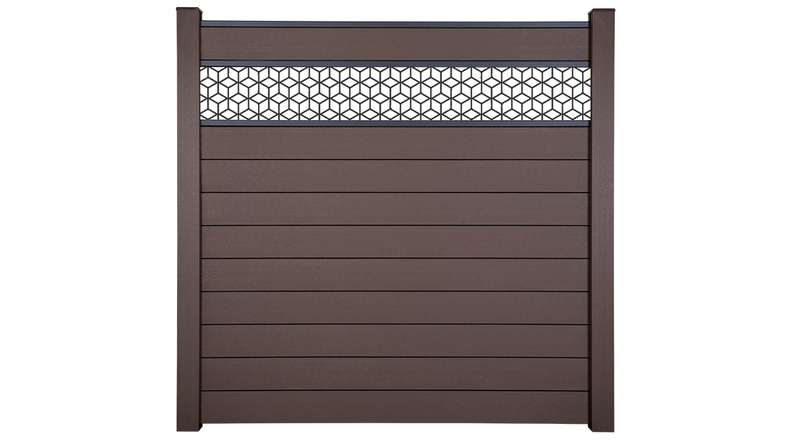 planeo Gardence Strong - recinzione a innesto BPC Cube Terra 180 x 180 cm