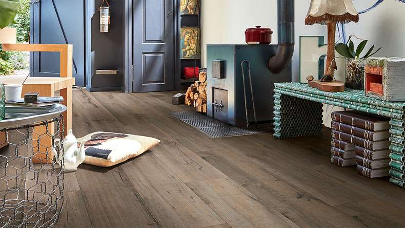 MEISTER design flooring MeisterDesign. next DD 500 S - 06986 Legno vecchio rovere grigio argilla | Isolamento acustico integrato Impact (400054-1287220-06986)