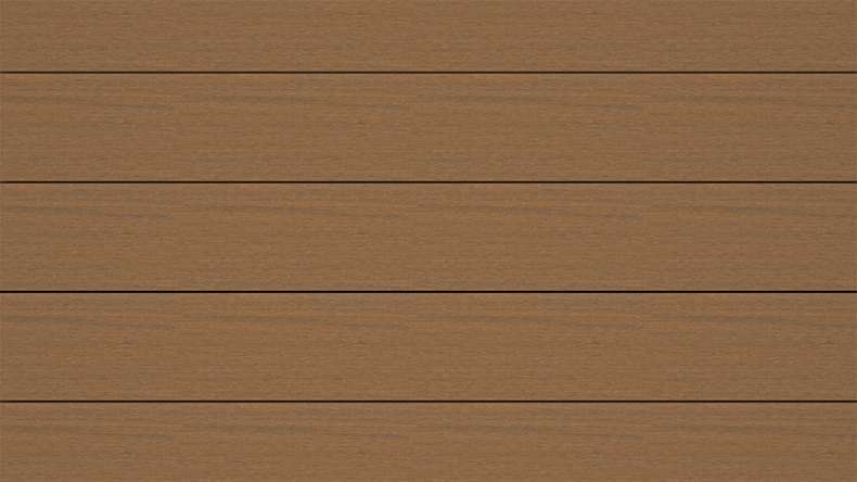 planeo ANTIKWoodline - Doghe per terrazza rivestite in WPC CoEx, doghe massicce - Teak birmano 3 m - rustico/spazzolato liscio