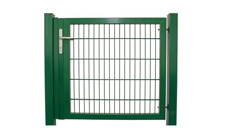 Porta universale pesante a 1 pannello verde muschio inclusi i pali della porta