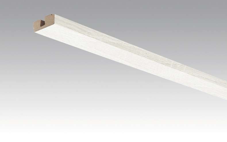Battiscopa MEISTER battiscopa a soffitto finiture rovere bianco opaco 4069 - 2380 x 40 x 15 mm (200032-2380-04069)