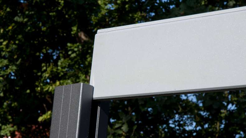 planeo Gardence Metallic - Recinzione in allumino quadrata Grigio argento DB 701