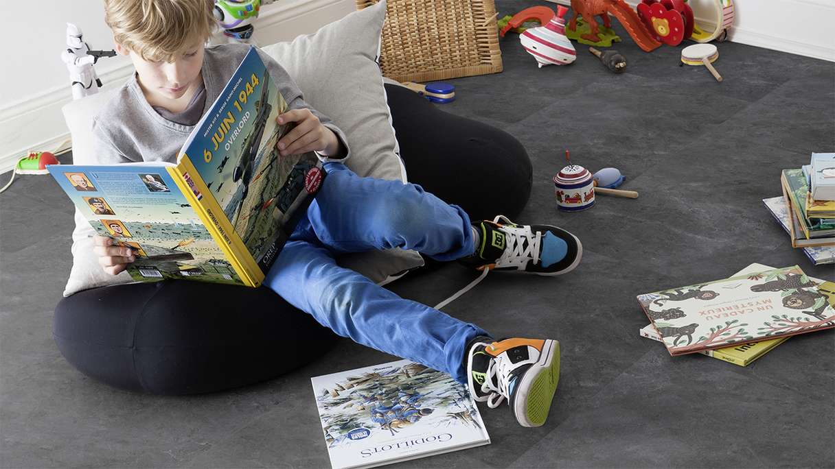 Gerflor Klick Vinyl - Senso Premium Rigid Acoustic Grey marble | Isolamento acustico integrato (39481539)