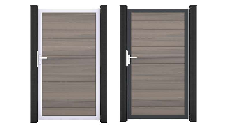 planeo Gardence Strong - Cancello universale BPC bicolore co-ex con telaio in alluminio