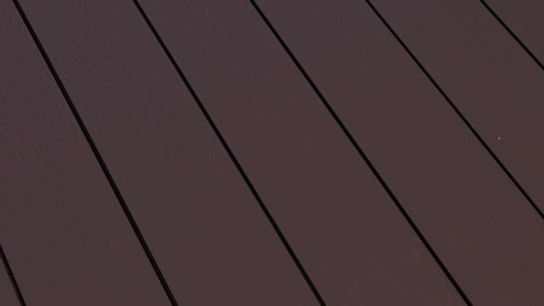 planeo pavimenti WPC - tavola per decking solido marrone cioccolato in rilievo/scanalato - da 1m a 6m