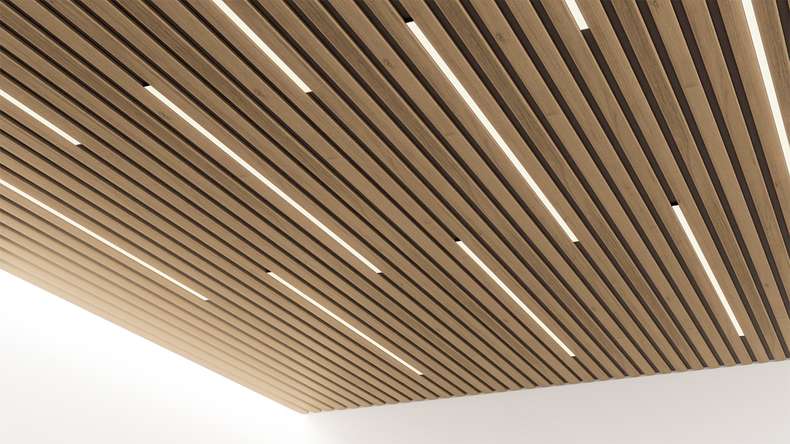 Skaben Pannelli acustici SilentWall Easy-Sticks - Rovere rustico - 250 x 3,45 cm