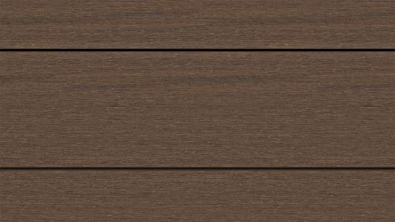 planeo ANTIKWoodline - Listello per terrazza rivestito in WPC CoEx, profilo composito leggero - Ipe marrone 3 m - rustico/spazzolato liscio