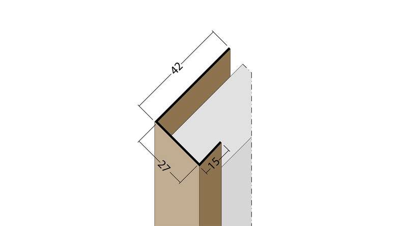planeo Protect profilo terminale - AP 27mm montaggio 2500mm lunghezza bianco