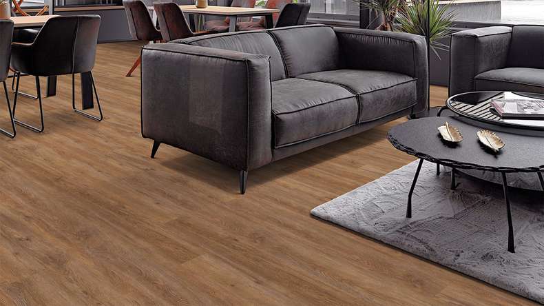 planeo Vinile rigido a incastro - FlexCore 55 Chocolate Oak | Isolamento acustico integrato (plfc-5145FS55)