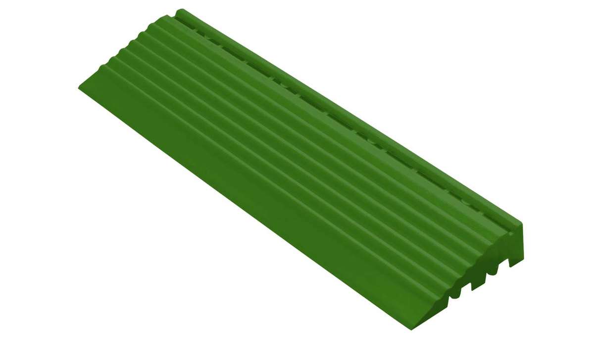 Pannello laterale planeo per piastrelle a incastro 30 x 30 cm - verde con occhiello