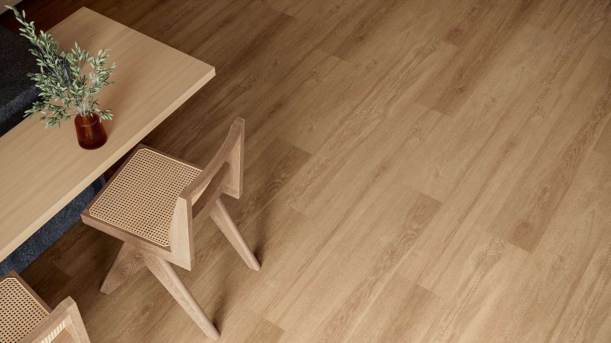 planeo WPC Vinile ad incastro - PUREtec MAX 70 EIR Rovere chiaro caldo | Isolamento acustico integrato (RP-A50-8)