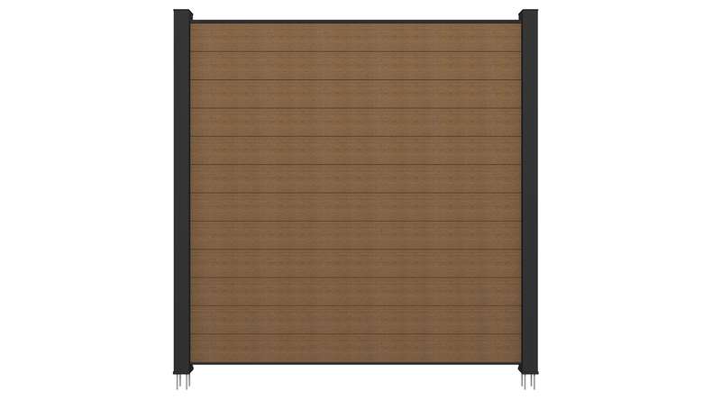 planeo INFINITY - Recinzione a innesto WPC CoEx Burma Teak 176 x 183 cm