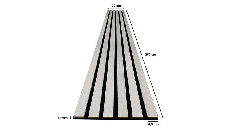 Skaben Pannelli acustici SilentWall Comfort - rovere bianco - 250 x 30 cm