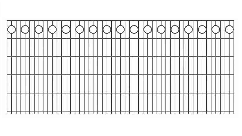 recinzione decorativa planeo a doppio binario Halo 6/6/6 RAL 7016 antracite
