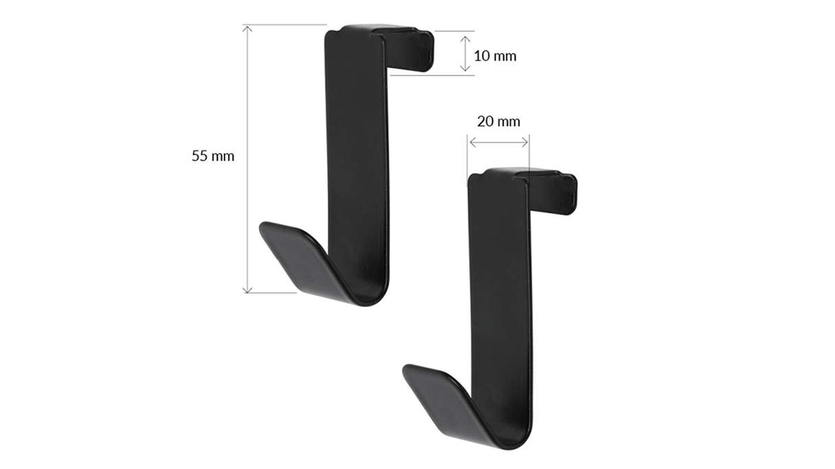 ganci planeo - nero 2 pz