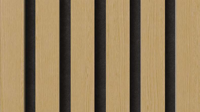 pannelli acustici planeo - rovere naturale 2480 x 600 x 21,5 mm | ignifugo