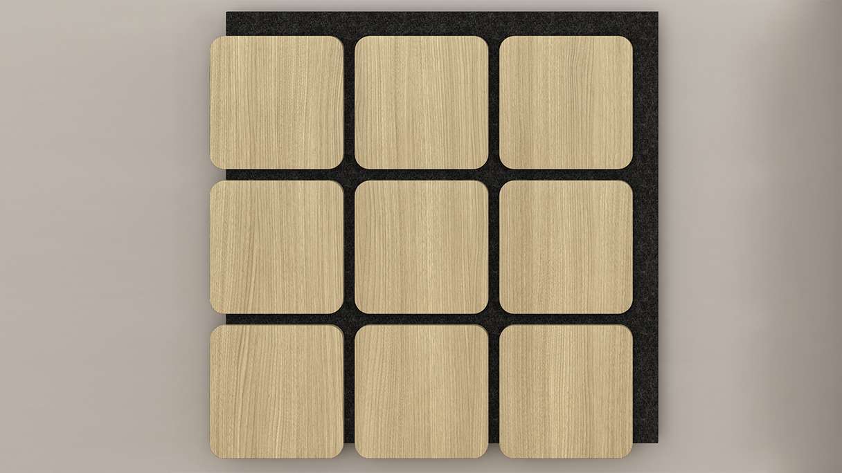 Skaben Pannelli acustici SilentWall - quadrato rovere naturale chiaro - 60 x 58,5 cm