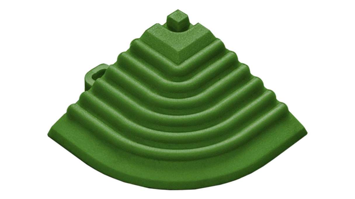 Modulo angolare planeo per piastrelle a incastro 40 x 40 cm - verde
