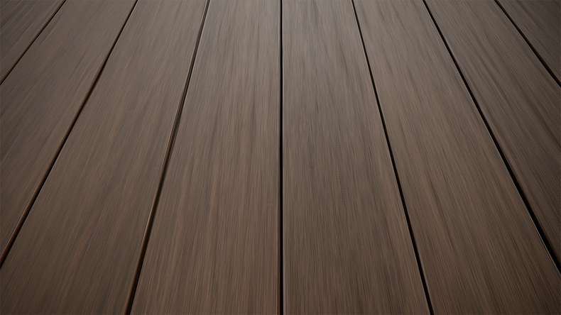 planeo AntikWood WPC tavola solido - Marrone 4.2m invecchiato