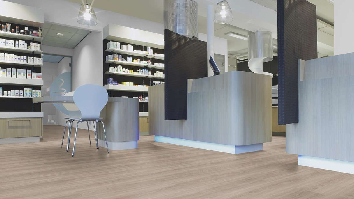 Vinile adesivo planeo - SilentIQ Wood 2in1 per uso commerciale Carviano | Isolamento acustico integrato (F-DW-SIQ-9080)