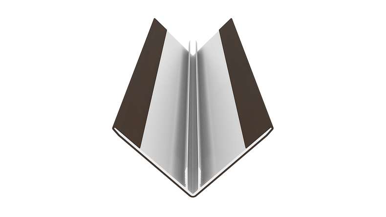 planeo LINEA - Profilo angolare esterno in alluminio CoEx, colore Ipe marrone, 3000 x 66 x 66 mm