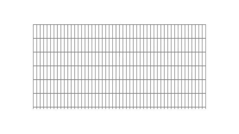 Luce di recinzione a doppia rete 6/5/6 zincata a caldo Altezza - 1230 x 2510 mm