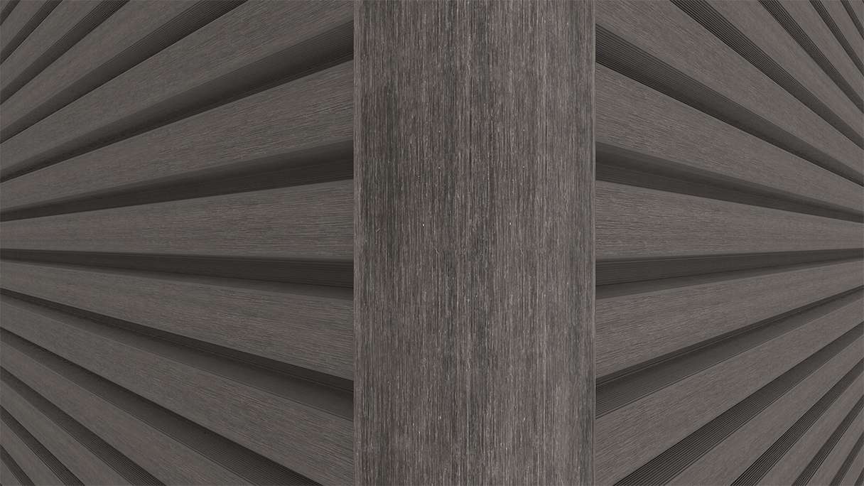 planeo LINEA - Profilo angolare esterno in alluminio CoEx, grigio scuro, 3000 x 66 x 66 mm