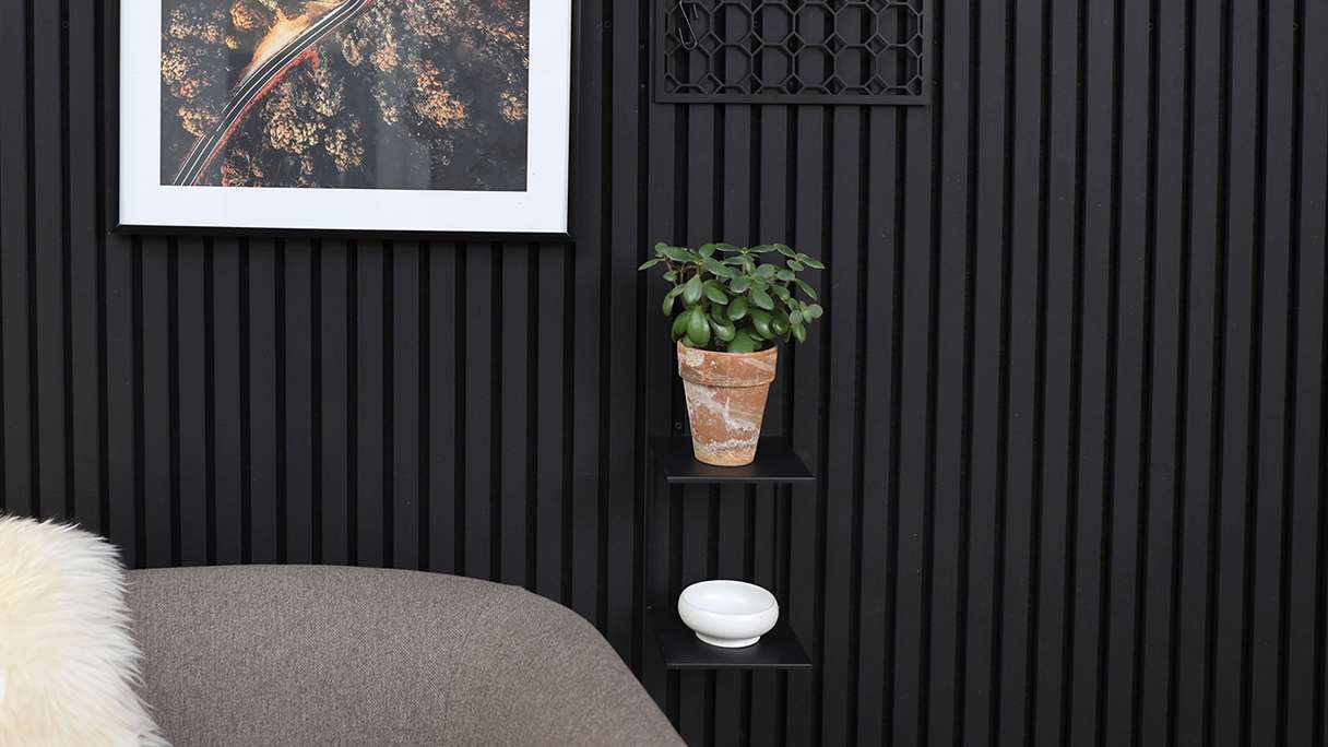 scaffale doppio planeo - nero incl. viti