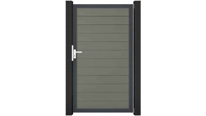 planeo Gardence Strong - Porta universale BPC Grigio con Silber telaio in alluminio 150x180x4cm
