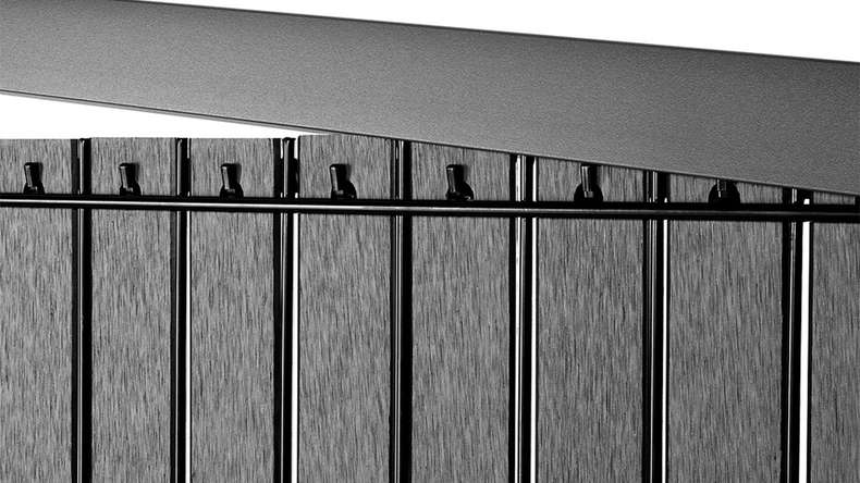 set di listelli planeo WPC - antracite L 250 x H 123 cm