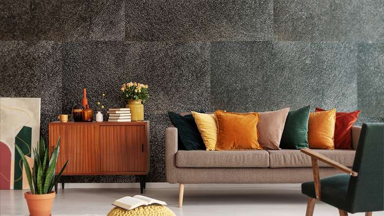 planeo EVOLITH Slate&Stone - Rivestimento in pietra naturale Obscura 1220 x 610 mm