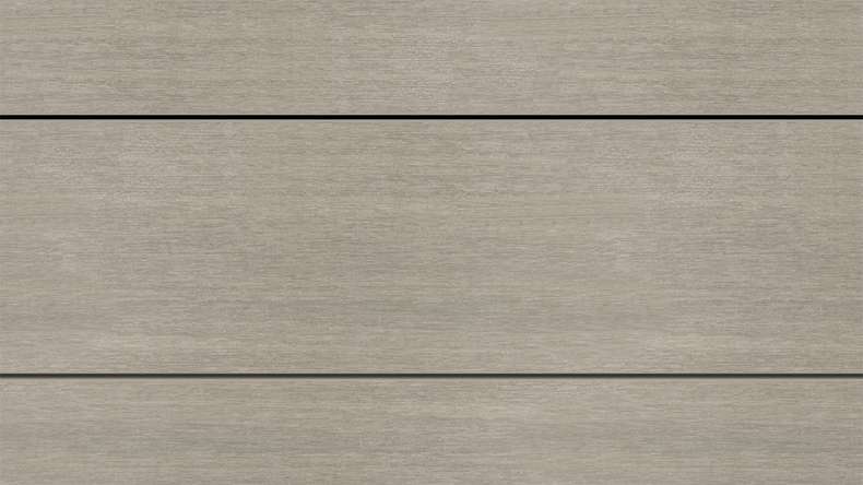 planeo WOODLine Nature - Pannello per decking rivestito in WPC CoEx a camera cava - grigio chiaro 3m strutturato/liscio spazzolato
