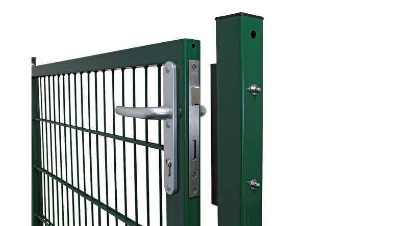 Porta universale media a 1 pannello verde muschio A 1000 x L 1590 mm inclusi i pali della porta