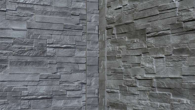 planeo rivestimento murale Novistone DS pietra laminata Antracite - 1054 x 334 mm