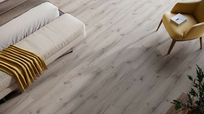 planeo Vinile rigido a incastro - HOMEtec Basic 30 IXPE Grey Oak | Isolamento acustico integrato (RP-E30-6)