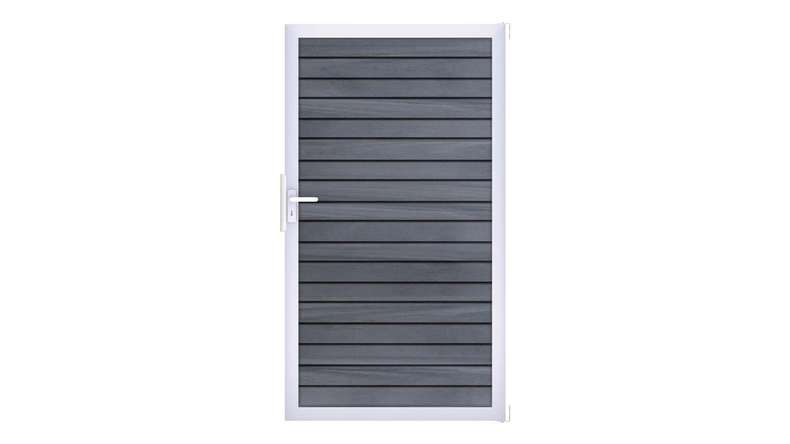planeo Gardence Trendy - Porta universale BPC rombo - Grigio pietra coex con telaio in alluminio