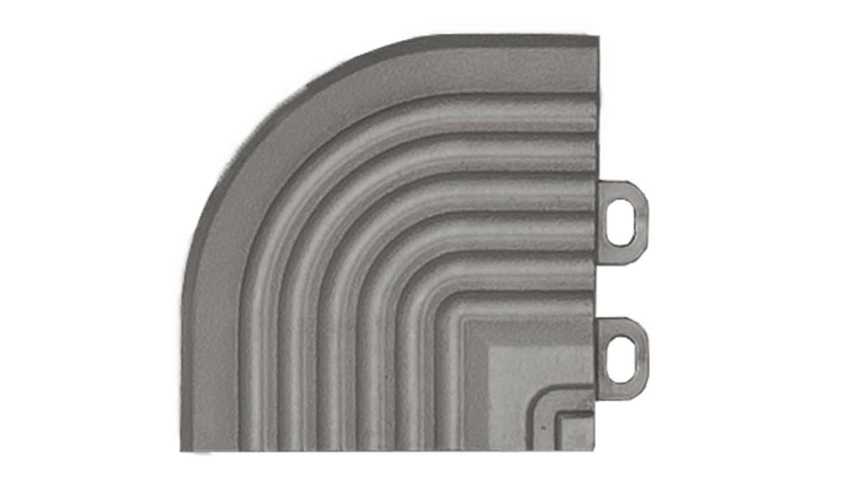 Modulo angolare planeo per piastrelle a incastro 40 x 40 cm - grigio scuro